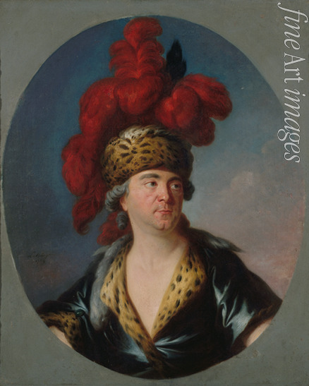 Lenoir Simon Bernard - Portrait of Henri-Louis Lekain (1728-1778) as Genghis Khan in the play 