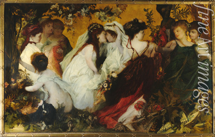 Makart Hans - Modern Amoretti, Triptych, right panel