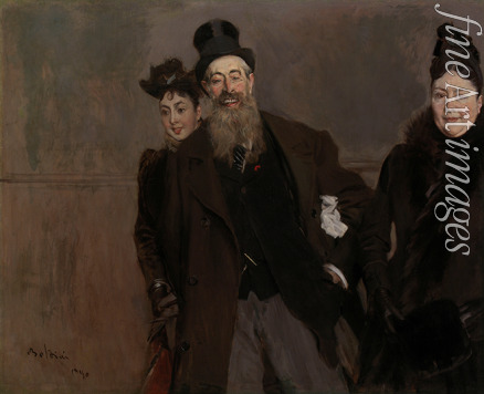 Boldini Giovanni - John Lewis Brown mit Frau und Tochter