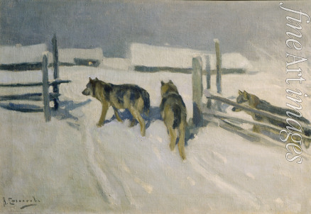 Stepanov Alexei Stepanovich - Wolves. Winter night