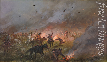 Karasin Nikolai Nikolayevich - The defeat of the Pugachev's Troops near Troitsk