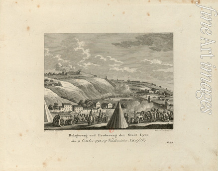 Laminit Paul Jacob - Belagerung und Eroberung der Stadt Lyon: den 9 Oktober 1793