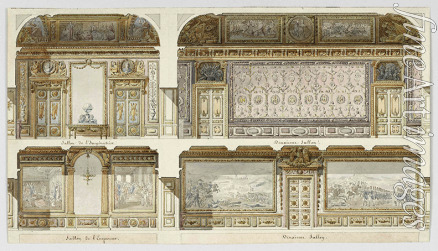 Gondoin (Gondouin) Jacques - Projet de décors des appartements de l'Empereur et de l'Imperatrice au Château de Versailles