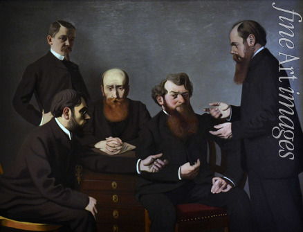 Vallotton Felix Edouard - Les cinq peintres (Five painters): Félix Vallotton, Pierre Bonnard, Édouard Vuillard, Charles Cottet, and Ker-Xavier Roussel
