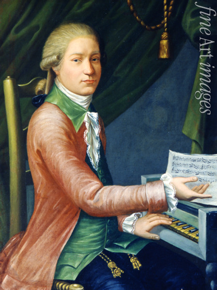 Russischer Meister - Porträt des Komponisten Jewstignei Fomin (1761 -1800)
