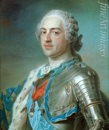 La Tour Maurice Quentin de - Porträt von König Ludwig XV. von Frankreich (1710-1774)