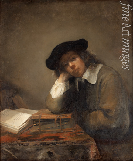 Hoogstraten Samuel Dirksz van - Portrait of a studying youth (Self-portrait)