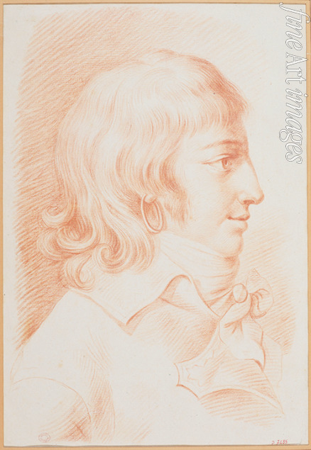 Unbekannter Künstler - Porträt von Louis Antoine de Saint-Just (1767-1794)