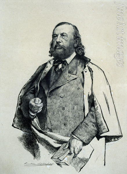 Liphart Ernest Karlovich - Portrait of the poet Théophile Gautier (1811-1872)