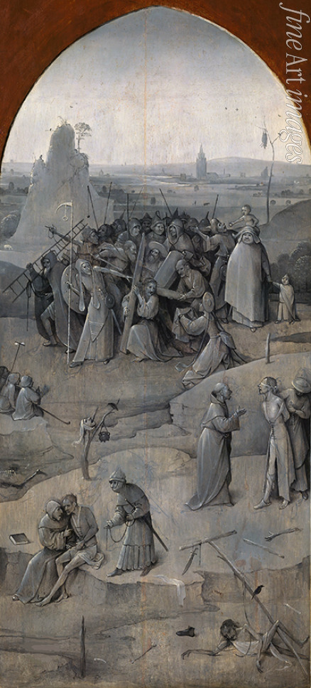 Bosch Hieronymus - The Temptation of Saint Anthony. Triptych, reverse: Christ Carrying the Cross