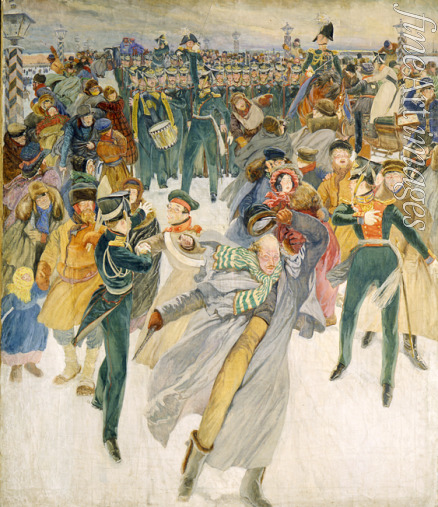 Kardovsky Dmitri Nikolayevich - The Decembrist revolt at the Senate Square on December 14, 1825