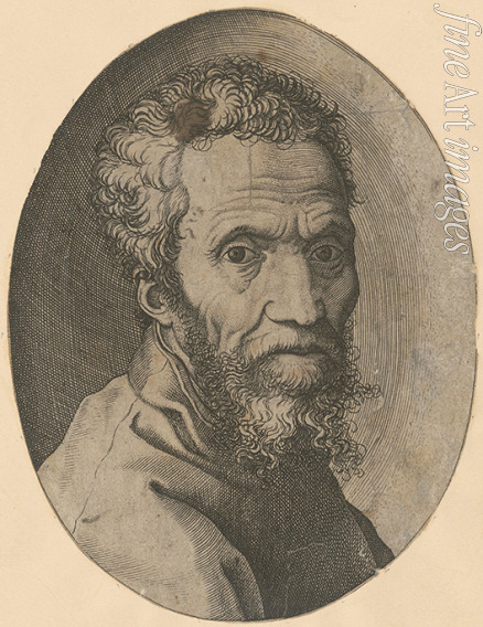 Ghisi Giorgio - Porträt von Michelangelo Buonarroti