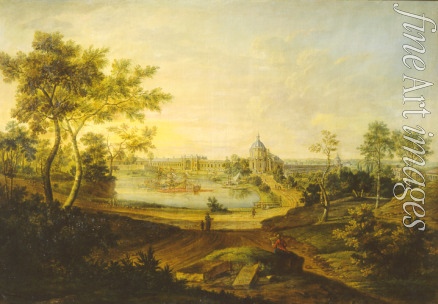 Barisien Friedrich Hartmann - Blick auf das Große Schloss von Oranienbaum