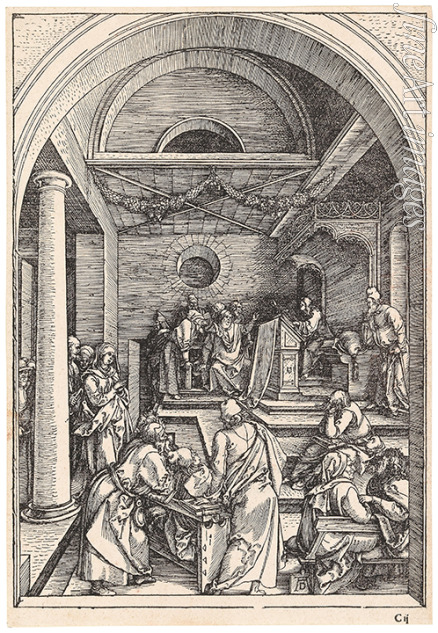 Dürer Albrecht - Der zwölfjährige Jesus im Tempel, aus dem Marienleben