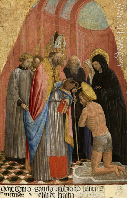 Vivarini Antonio - Die Taufe des Heiligen Augustinus durch den Heiligen Ambrosius