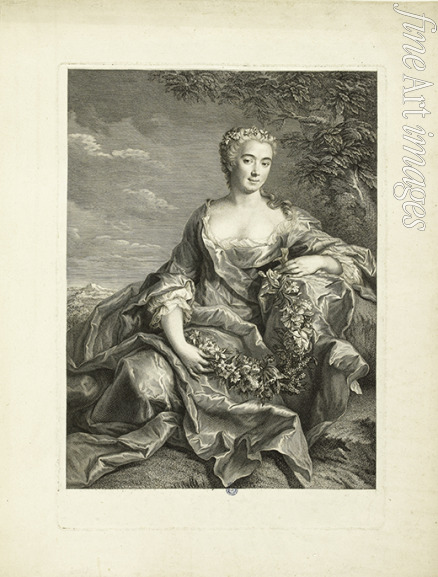 Daullé Jean - Portrait of the opera singer Marie Pélissier (1707-1749)