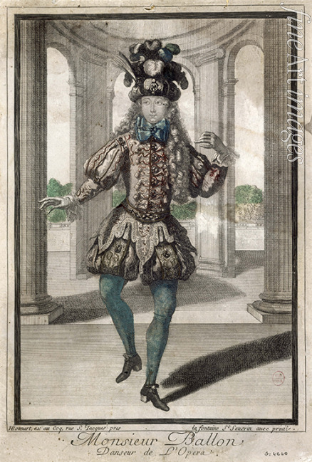 Bonnart Henri - Portrait of the ballet dancer Claude Ballon (1671-1744)