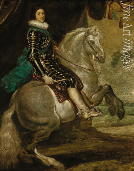 Rubens Peter Paul (Schule) - Porträt von Ludwig XIII., König von Frankreich und Navarra (1601-1643) zu Pferde