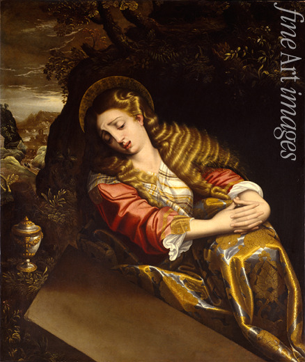 Unbekannter Künstler - Heilige Maria Magdalena am Grab