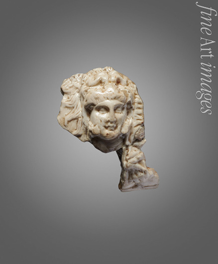Central Asian Art - Head of Alexander as Herakles. From the Oxus Temple, Takht-i Sangin