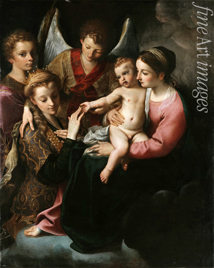 Carracci Annibale - Die mystische Hochzeit der heiligen Katharina