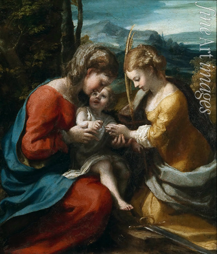 Correggio - Die mystische Hochzeit der heiligen Katharina