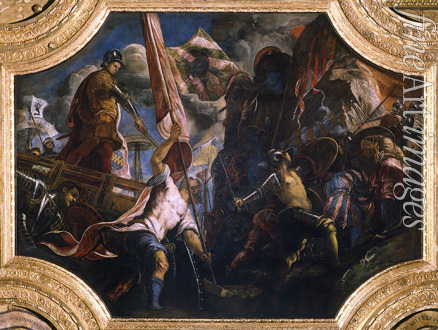 Tintoretto Jacopo - Venetians conquer Gallipoli (War of Ferrara or Salt War against the Duke of Ferrara 1478?1484)