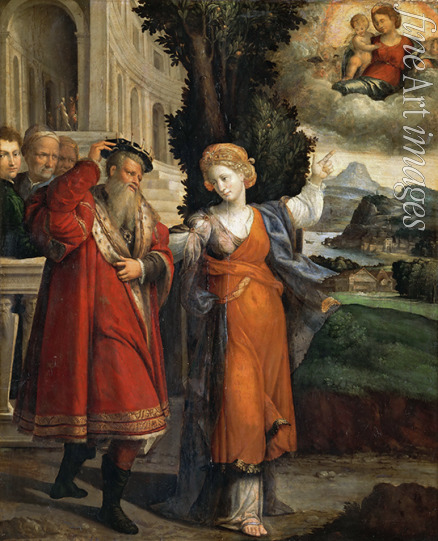 Garofalo Benvenuto Tisi da - The appearance of the Virgin to Augustus and Sibyl
