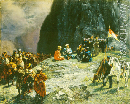 Gagarin Grigori Grigorievich - The Meeting of General Klüke von Klügenau and Imam Shamil in 1837