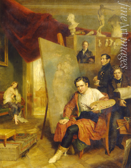 Golicke Wilhelm August - In studio of the painter Wilhelm Golicke
