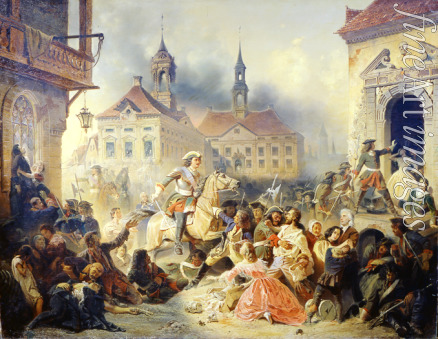 Sauerweid Alexander Ivanovich - Peter the Great conquesting Narva on 1704