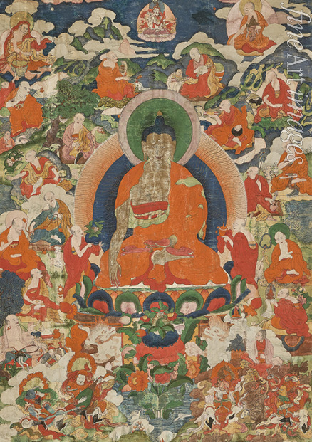 Tibetan culture - Shakyamuni Buddha and the Sixteen Arhats