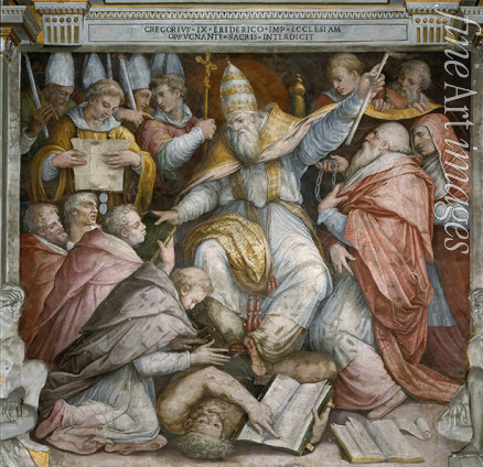 Vasari Giorgio - Die Exkommunikation Friedrichs II. durch Papst Gregor IX.