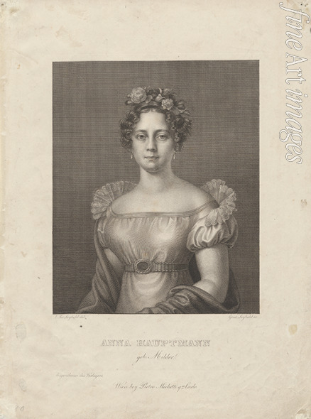 Unbekannter Künstler - Porträt von Opernsängerin Anna Milder-Hauptmann (1785-1838) 