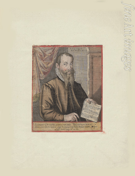 Custos Dominicus - Porträt von Komponist Adam Gumpelzhaimer (1559-1625)