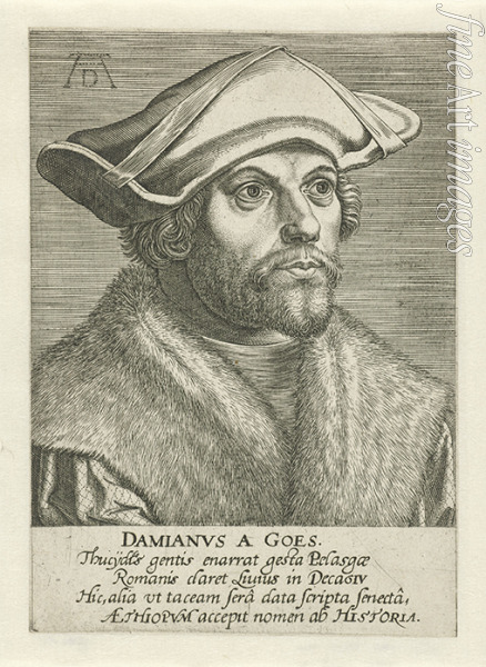 Galle Philipp (Philips) - Portrait of Damião de Góis (1502-1574) after Albrecht Dürer  