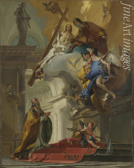 Tiepolo Giambattista - Die Vision des Heiligen Papstes Clemens von der Dreifaltigkeit