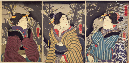 Kuniyoshi Utagawa - The First Plum Blossoms of Spring (Ume no sakigake) 