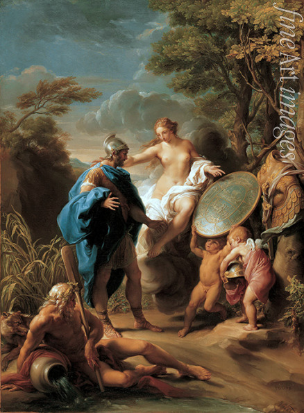 Batoni Pompeo Girolamo - Venus überreicht Aeneas die Waffen des Vulkan 