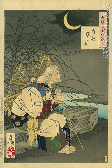 Yoshitoshi Tsukioka - Ono no Komachi, aus der Serie 