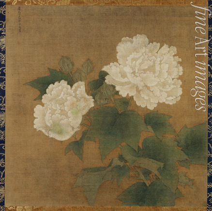Li Di - White hibiscuses (Set of two hanging scrolls)