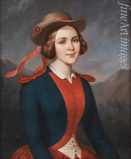 Poyet Léonard - Portrait of the Soprano Jenny Lind (1820-1887) as Marie in the opera 