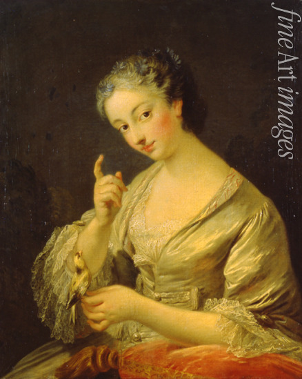 Van Loo Louis Michel - Lady with a bird