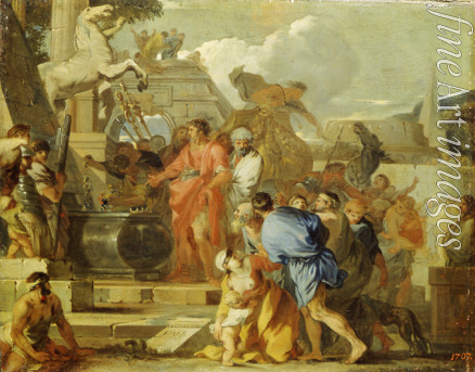 Bourdon Sébastien - Kaiser Augustus vor dem Grab Alexanders des Großen
