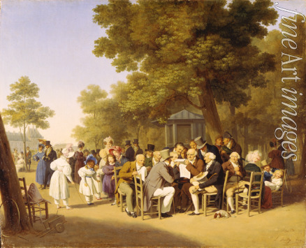 Boilly Louis-Léopold - Politiker im Garten der Tuilerien