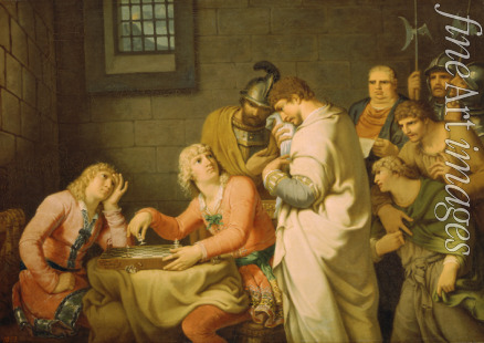 Tischbein Johann Heinrich Wilhelm - Konradin von Schwaben und Friedrich von Österreich, im Gefängnis ihr Todesurteil erfahrend
