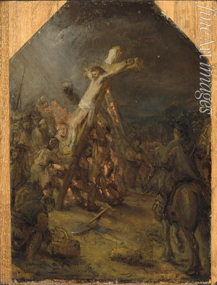 Rembrandt van Rhijn - The Raising of the Cross