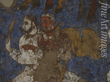 Sogdian Art - Afrasiab murals: West wall: Ambassadors (Detail) 
