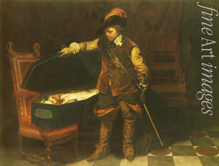 Delaroche Paul Hippolyte - Cromwell before the Coffin of Charles I