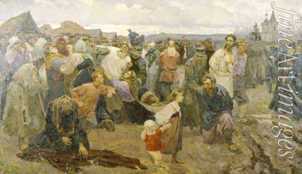 Russian master - Feast of the Holy Trinity in a Village near Moscow